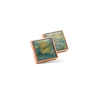 Gary Green Larsonite Jasper 18K Rose Gold Vermeil Earrings - LÁGRIMAS