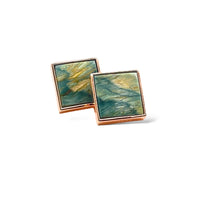 Gary Green Larsonite Jasper 18K Rose Gold Vermeil Earrings - LÁGRIMAS