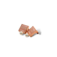 Oregon Sunset Jasper & Akoya Pearl 18K Rose Gold Vermeil Earrings - LÁGRIMAS